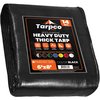 Tarpco Safety 6 ft x 8 ft Heavy Duty 14 Mil Tarp, Black, Polyethylene TS-106-6X8